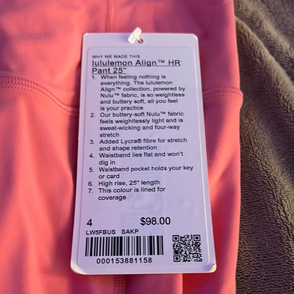Lululemon Athletica Pink Leggings